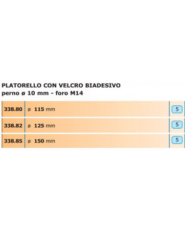 PLATOR.C/VELCdiametro 115 M14 PE10