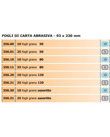 FOGLI ABR 93X230 G50 10P  