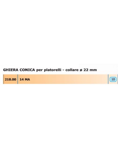 GHIERA CONICA X PLAT diametro 14MA