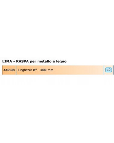 LIMA/RASPA X MET/LEGNO 8" 