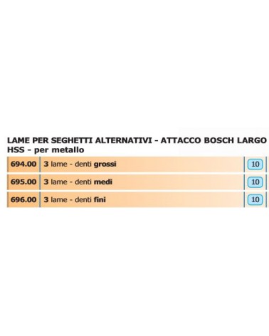 LAMA METAL BOSCH D/LARG 3P