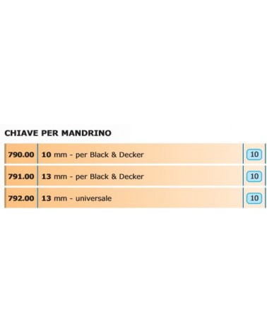 CHIAVE X MANDRINO B&D diametro 10 