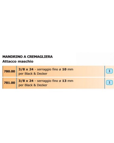 MANDRINO CREMAGL diametro 10 B&D  