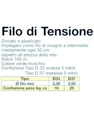 FILO PL TENS D37 100m diametro 3,5