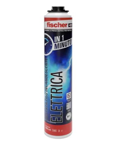 Schiuma poliuretanica ELETTRICA A PRESA RAPIDA 750ML PER PISTOLA FISCHER ART. 572433