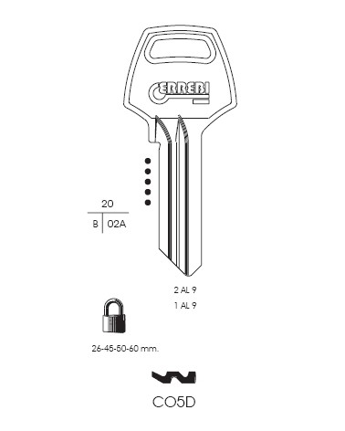 CHIAVE CO5D | CB1         