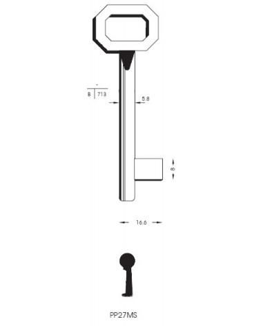 CHIAVE PP27MS | 6P1S      