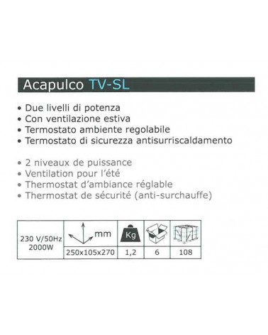 TERMOVENTIL ACAPULCO 2000W